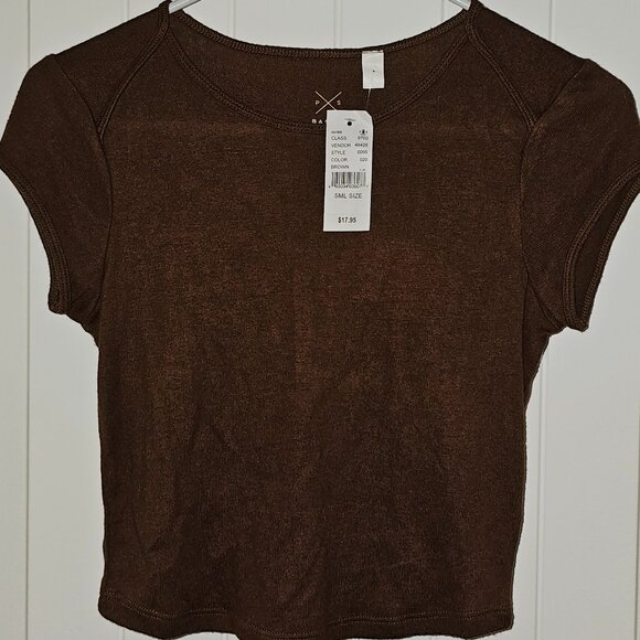 PacSun Basic Tee - Cropped  - Brown - Size Small - Picture 2 of 3
